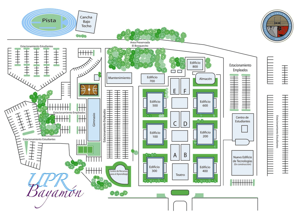 MAPA DE FACILIDADES UPR EN BAYAMÓN