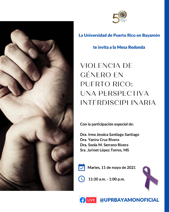 Afiche Mesa Redonda: Violencia de Género en Puerto Rico: Una Perspectiva Interdisciplinaria