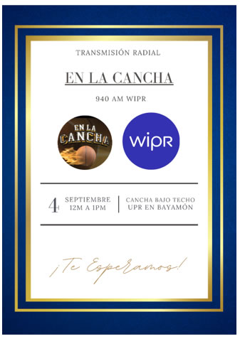 Afiche sobre la transmisión radial 940 AM WIPR