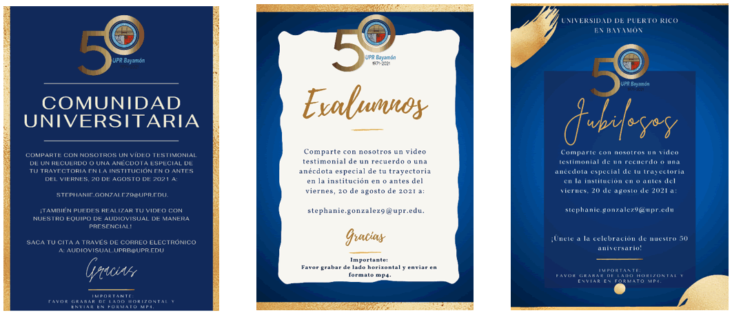 Afiches del 50 Aniversario de UPRB