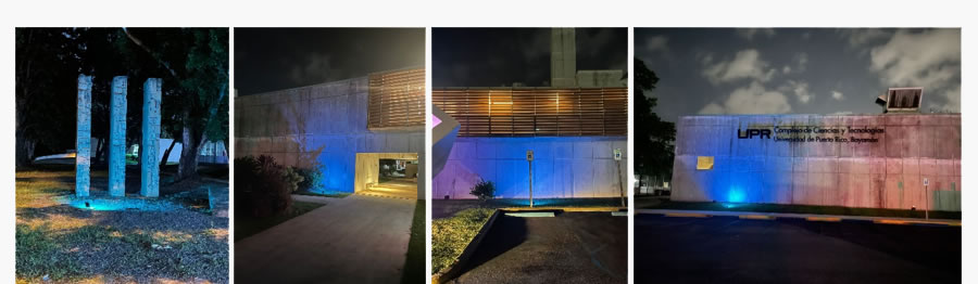 Encendido de la Navidad en color azul