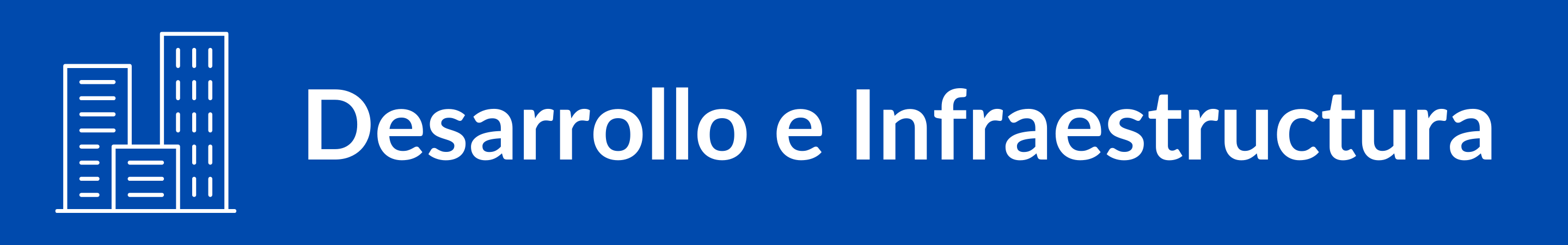 Página de Desarrollo e Infraestructura