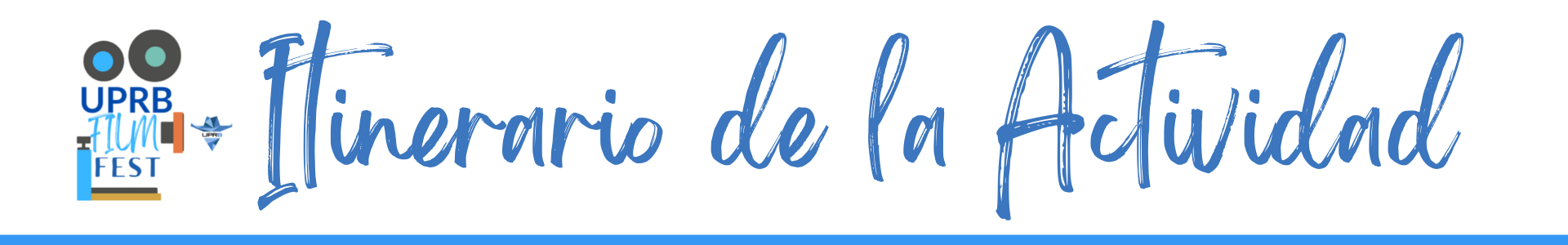 ITINERARIO DE ACTIVIDADES